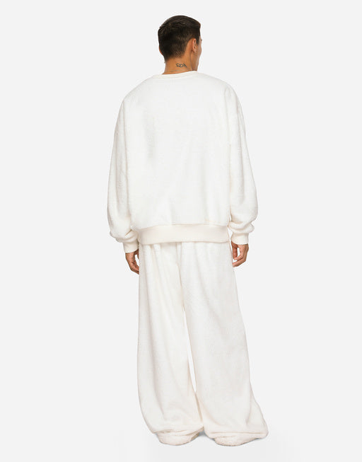 ROUND-NECK TERRYCLOTH SWEATSHIRT WITH LOGO TAG