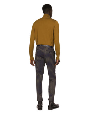 PINSTRIPE VIRGIN WOOL PANTS