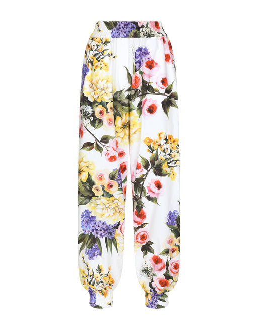 GARDEN-PRINT BALLOON PANTS