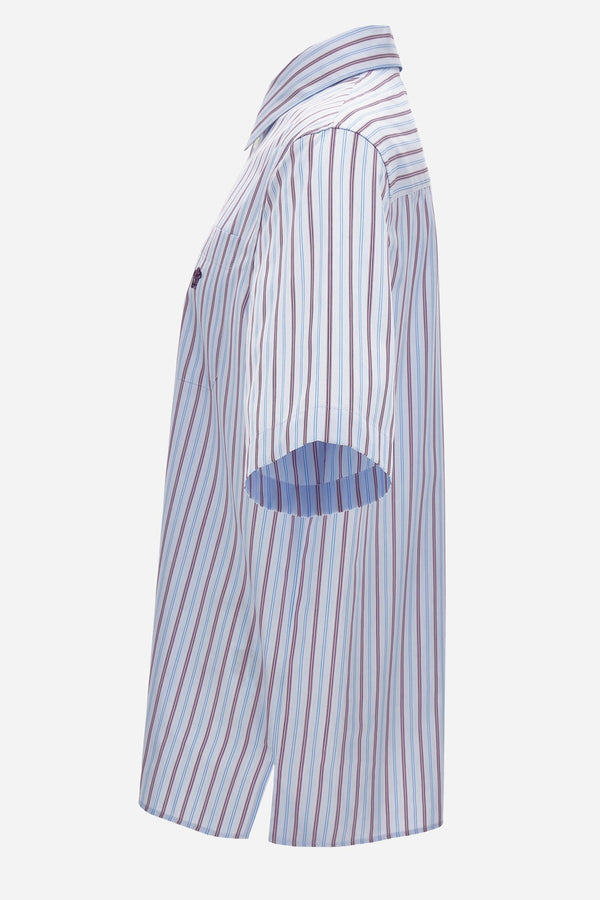 Informal Shirt In Multicolor Striped Poplin