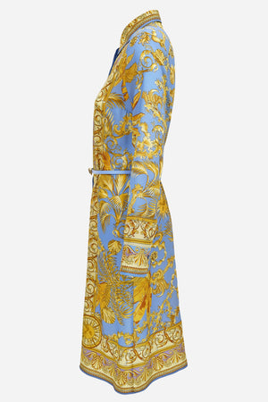 Dress In Twill Poly Barocco Palm Print