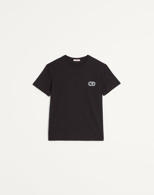 T-Shirt In Cotone Con Patch Vlogo Signature