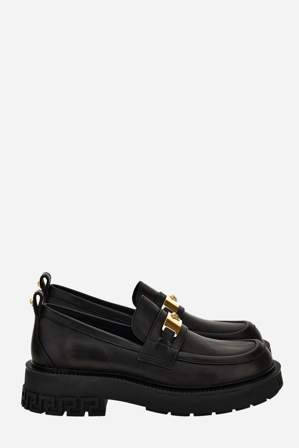 Versace Tank Loafer In Calf Leather