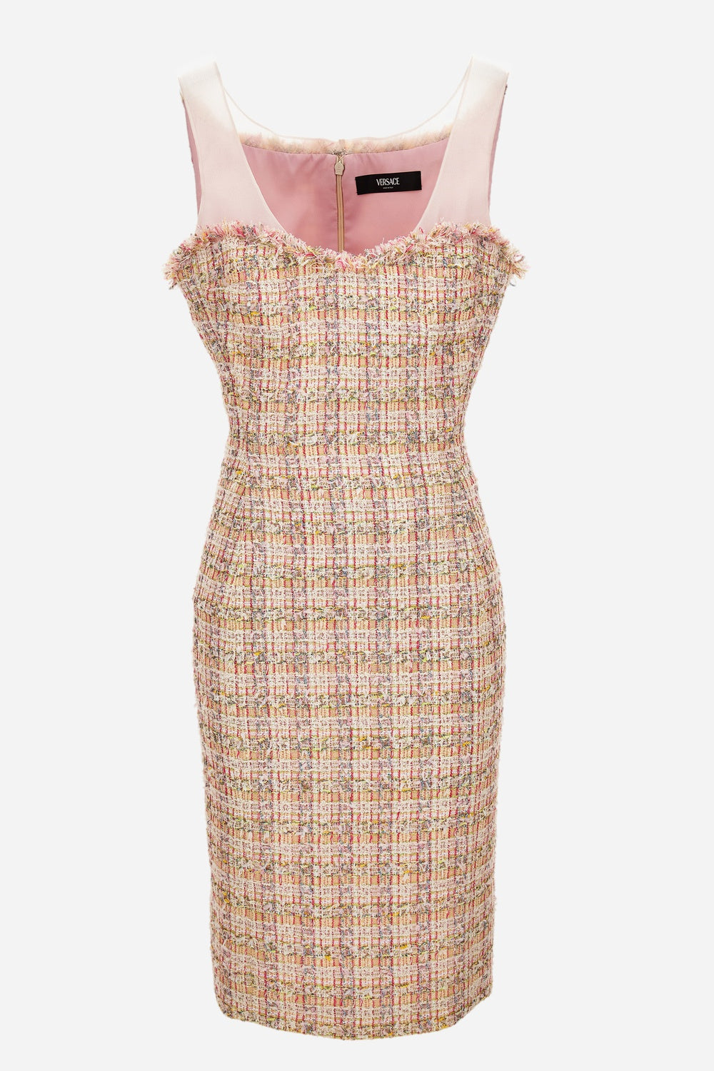 Cocktail Dress In Cotton Mix Fancy Tweed
