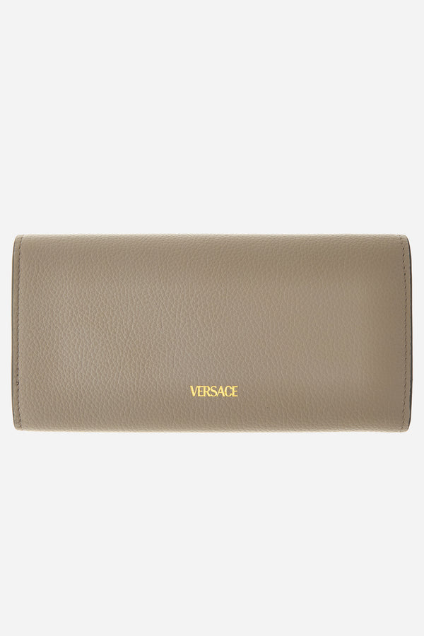 La Medusa Long Wallet In Grainy Calf Leather