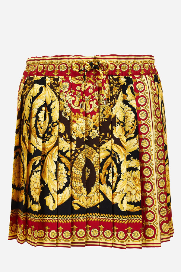 Skirt In Barocco 92 Foulard On Silk Twill