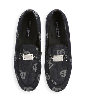 DENIM LOAFERS WITH LOGO