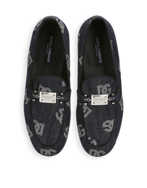 DENIM LOAFERS WITH LOGO