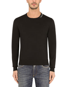 SILK AND COTTON ROUND-NECK SWEATER