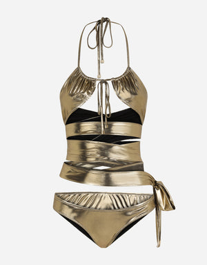 BIKINI WITH WRAPAROUND LACE TIES