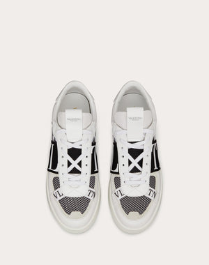 Sneaker Low-Top Vl7N In Vitello, Tessuto Rete E Nastri