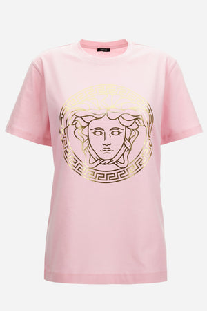 T-Shirt In Jersey Fabric With Medusa Lamina Print