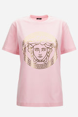 T-Shirt In Jersey Fabric With Medusa Lamina Print