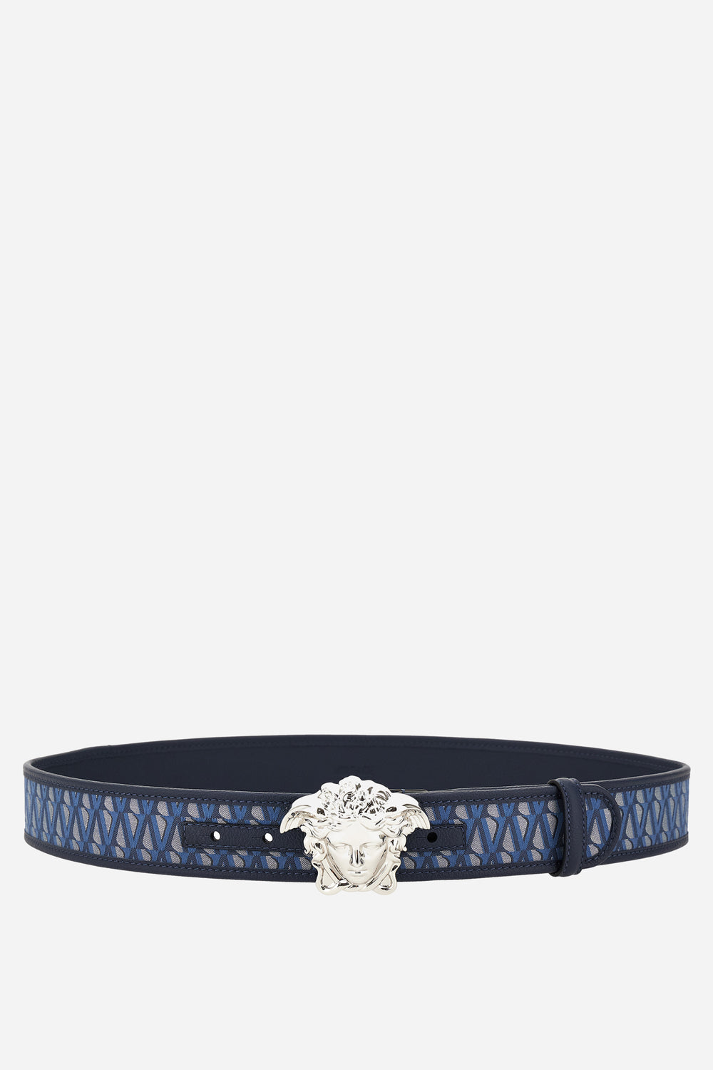La Medusa Belt H.40 In Jacquard V Fabric+Calf Leather