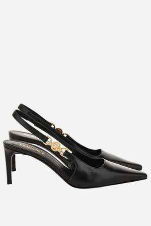 Medusa 95 Sling Back H.70 In Shiny Calf Leather-Metal Hardware