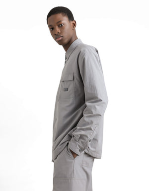 TECHNICAL FABRIC JACKET WITH BADGE