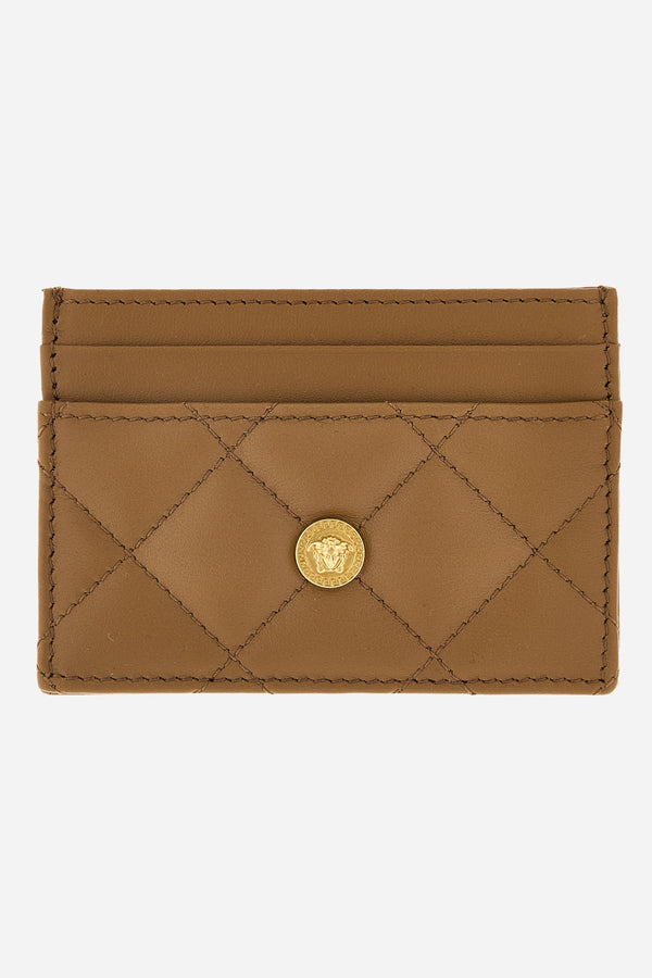 Icon Card Case In Quilted Lamb Leather