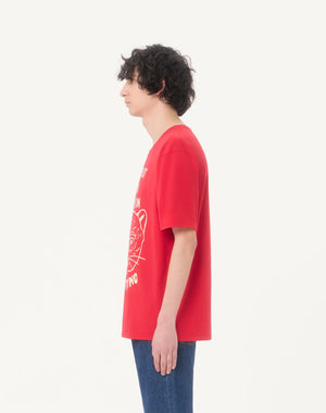 T-Shirt In Cotone Con Stampa Le Chat De La Maison
