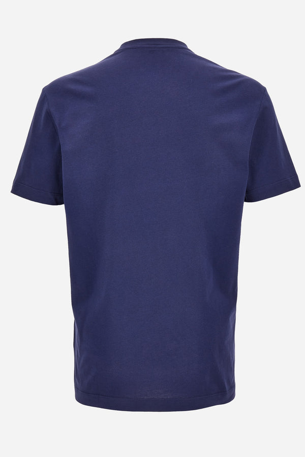 T-Shirt In Jersey Fabric + Versace Stamp Print