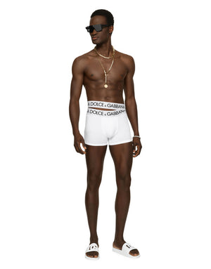 TWO-WAY-STRETCH JERSEY BOXERS WITH DOUBLE WAISTBAND