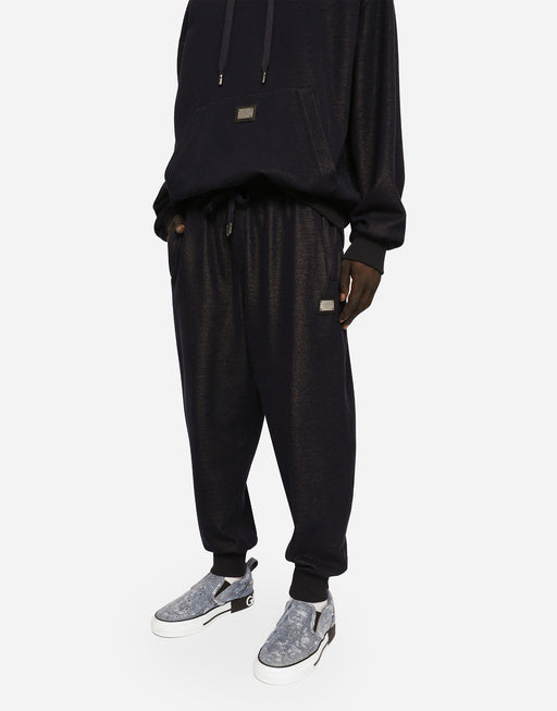 JERSEY JOGGING PANTS WITH LOGO TAG