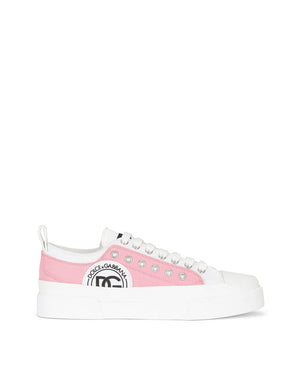 TWO-TONE CANVAS PORTOFINO LIGHT SNEAKERS WITH DG LOGO