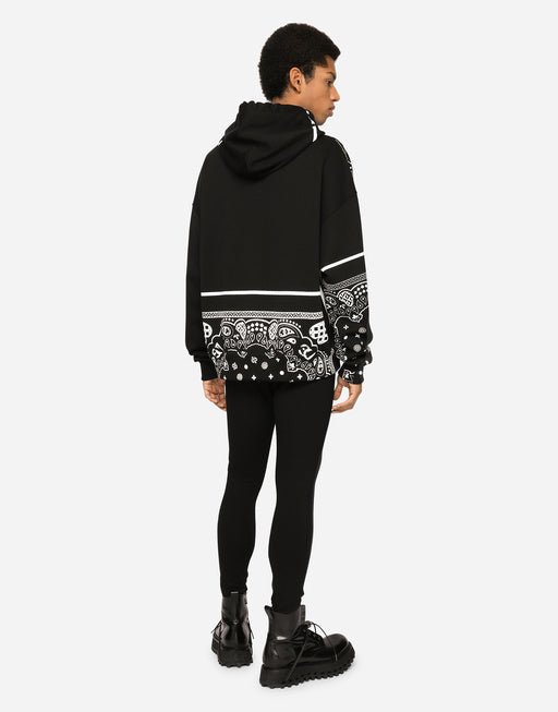 BANDANNA-PRINT JERSEY HOODIE