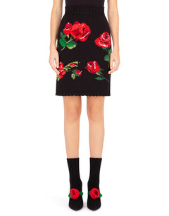 MINI SKIRT WITH ROSE EMBROIDERY