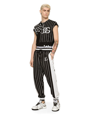 PRINTED COTTON T-SHIRT WITH DG LOGO