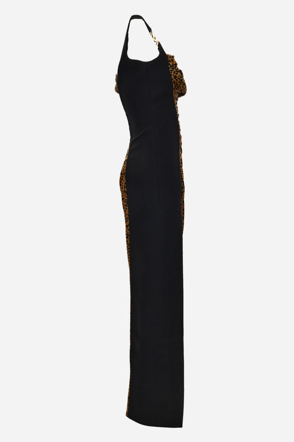 Gown In Leopard On Responsible Viscose Liquid Jersey