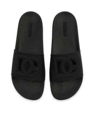 RUBBER BEACHWEAR SLIDERS WITH DG LOGO