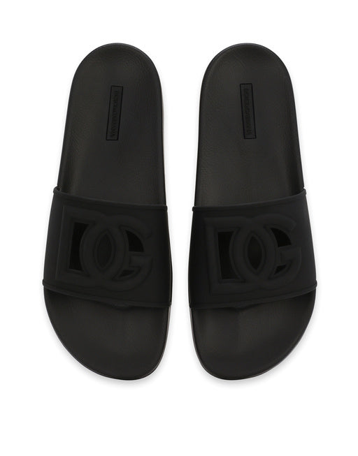 RUBBER BEACHWEAR SLIDERS WITH DG LOGO