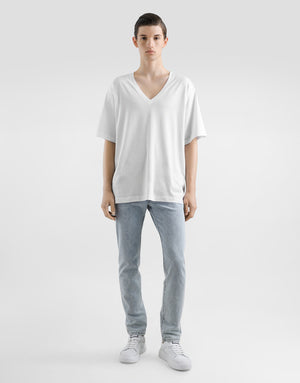 SLIM-FIT STRETCH COTTON JEANS WITH TAG