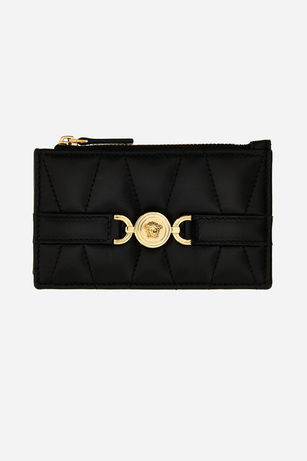 Medusa 95 Card Case In Quilted Lamb Leather