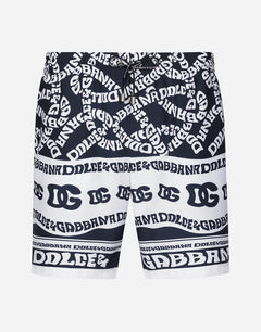 MID-LENGTH SWIM TRUNKS WITH MARINA PRINT