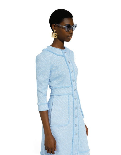 RASCHEL TWEED A-LINE SHIRT DRESS