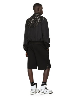 NYLON JACKET WITH LACE INSERTS AND DG PATCH