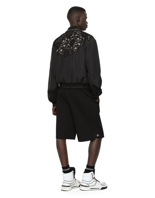 NYLON JACKET WITH LACE INSERTS AND DG PATCH