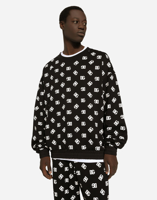 ROUND-NECK SWEATSHIRT WITH DG MONOGRAM PRINT