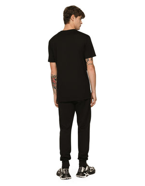COTTON T-SHIRT WITH DG MILANO LOGO EMBROIDERY