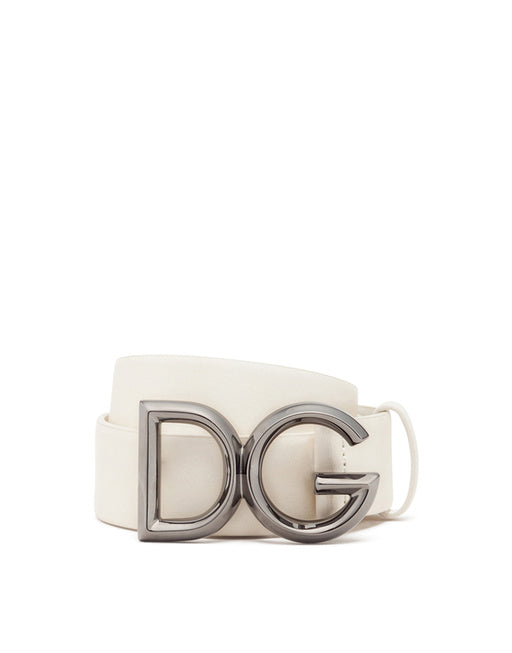 COWHIDE BELT WITH DG LOGO