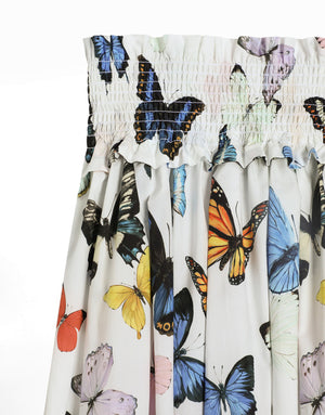 POPLIN SKIRT WITH BUTTERFLY PRINT