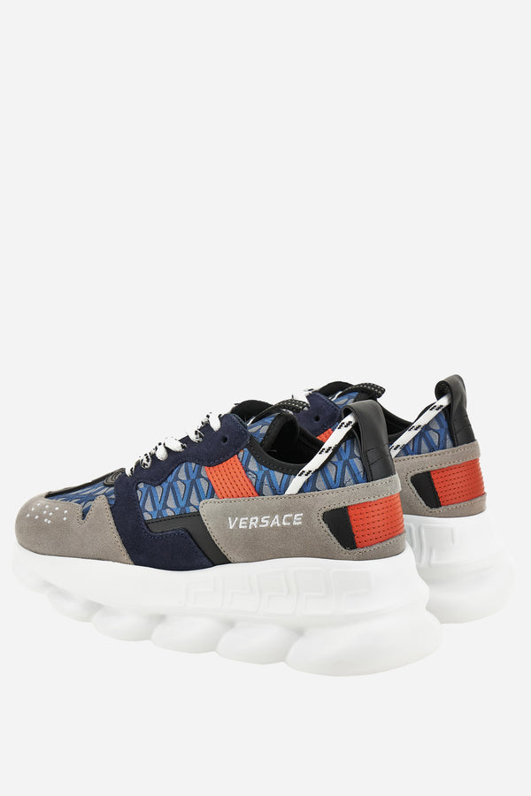 Chain Reaction Low Top In Suede+Jacquard Fabric V+Calf Leather