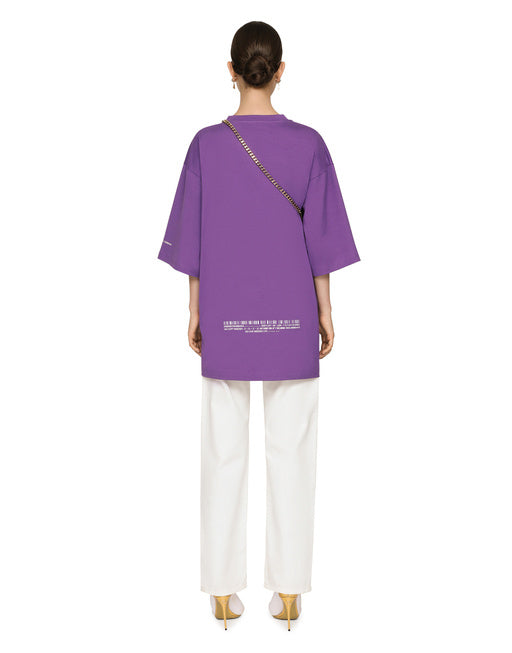 SHORT-SLEEVED T-SHIRT IN COTTON JERSEY WITH DGVIB3 PRINT
