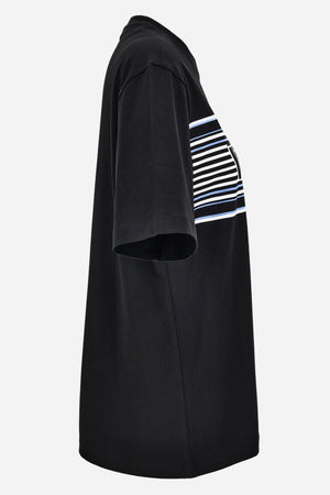 T-Shirt In Jersey Fabric-Stripe Versace Print