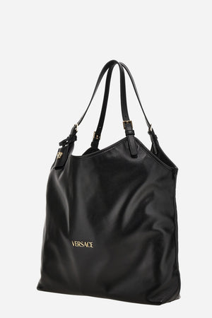 Versace Tag Tote In Calf Leather