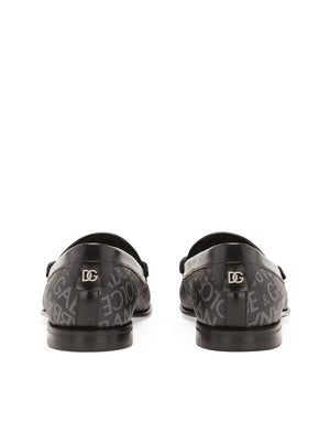 COATED JACQUARD LOAFERS