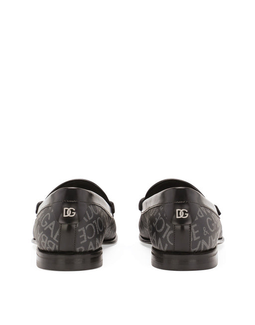 COATED JACQUARD LOAFERS