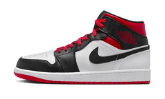 Air Jordan 1 Mid Gym Rouge Noir Toe