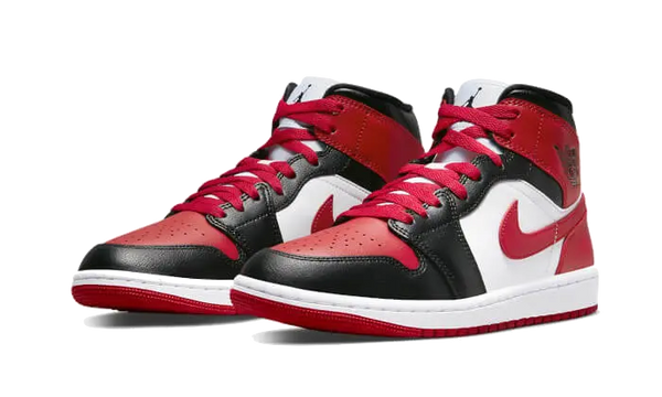 Air Jordan 1 Mid White Bred Toe